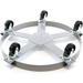 2 Drum Dolly 55 Gal 5 Wheel Swivel Casters Heavy Steel Frame Easy Roll 1250 lbs