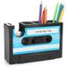 PEACNNG Retro Tape Shape Desktop Encounter Creative Storage Pen Holder Tape Holder Cutter Office Stationery Dispenser Retro Cassette Tape Organizers and Storage