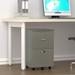 Ufurpie Home Office File Cabinet with 2 Drawers&Lock&5 Wheels Mobile Lateral Filing Cabinet with Storage Light Gray