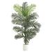 Nearly Natural 6ft. Artificial Paradise Palm with White Decorative Planter Green
