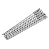 solacol Long Screwdriver Bits for Drill Long 150Mm Magnetic Cross Hex Alloy Steel Screwdriver Bits Set 6Pc Drill Screwdriver Bit Set Magnetic Drill Bit Set Long Drill Bit Set Hex Drill Bit Set