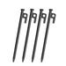 NUOLUX 4pcs Steel Nail Tent Pegs 20cm Outdoor Heavy Duty Steel Awning Canopy Tent Stakes Pegs Nail for Camping Tent Tarp Stake 20cm Black