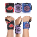 Anime Wrist Wraps 3 Pairs Bundle - 24 Lifting Straps for Men and Women - Gym Accessories Support Weightlifting Powerlifting Strength Training and Improve Workout (Trinity B)