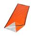 Emergency First Aid Sleeping Bag PE Aluminum Film Tent Moisture-proof Mat for Outdoor Camping Hiking with Storage Bag Whistle(Orange)