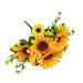 Meuva Heads Artificial Sunflower Bouquet Silk Sunflower Wedding Flower Home Decoration Wedding Decor Flowers in Vase Flower Arrangements Artificial Centerpiece Hanging Artificial Flowers Outdoor