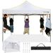 HOTEEL Canopy Tent 10x10 Pop Up Canopy Outdoor Easy Up Canopy With Sidewalls Portable Event Tent for Backyard Parties Camping Commercial White