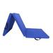 Three Fold Folding Exercise Mat Carrying Handle Thick Men Women Cushion Yoga Pad Blue