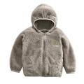 Girls Winter Coats Toddler Kids Baby Girls Boys Casual Zip Up Solid Jacket Coat Long Sleeve Thicken Outerwear Grey 100