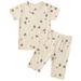 Youmylove Kids Pajamas 2023 Summer New Children S Pajamas Pure Cotton Skin Friendly Middle And Young Children S Top Baby Clogs Household Clothing Set