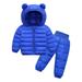 Fall Savings! 2023 Itsun Baby Outfit Sets Bear Newborn Baby Girls Fleece Outerwear Jacket Toddler Winter Coat Infant Clothes Sets Blue 3-4 Years