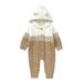 YDOJG Boys Girls Print Sweater Sweatshirts Baby Boy Girl Knitted Romper Outfits Hooded Sweater Bear Jumpsuit Overalls Playsuit Outerwear For 12-18 Months