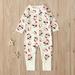 VerPetridure Newborn Infant Baby Christmas Rompers Boy Girl Long Sleeve Santa Claus Print One Piece Jumpsuit Winter Cotton Linen Comfortable Pajamas Outfits for Kids