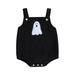 Sunisery Baby Girls Boys Corduroy Rompers Halloween Clothes Pumpkin/Witch Hat/Ghost Pattern Sleeveless Straps Jumpsuits Bodysuits