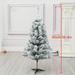 Black and Friday Deals 2023 Shldybc Christmas Decorations Clearance Snow Flocked Christmas Tree Premium Hinged Artificial Pines Tree Metal Stand and 200-Lush Branch Tips Easy To Instal