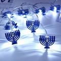 VOSS 10 LED Chanukah Hanukkah String Party Light Decors Candlestick Battery Operated LED For Home Lamp Decorations