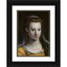 Bernaert de Rijckere 18x24 Black Ornate Framed Double Matted Museum Art Print Titled: Head of a Woman Looking Ahead (1580)