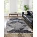Unique Loom Henderson Cherokee Rug Fossil Gray/Black 5 3 x 8 Rectangle Textured Geometric Bohemian Perfect For Living Room Bed Room Dining Room Office