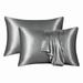 Pillow Cases Flourish Satin Pillowcase Set Silky Pillow Cases for Hair And Skin No Zipper Pillow Cover With Envelope Closure Pillow Case 2Pc Polyester D