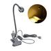 360 Degree Adjustable LED Eye Protection Desk Lamp Holder USB Flexible Neck Headboard Light Reading Book Desk Lamp Reading Clip Lamp with Clip and On/Off White Light (Black)