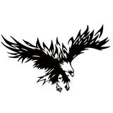 Htovila Car Decals Eagle-shaped Car Vinyl Sticker Decals for CarTruckSUVJeep Universal Car Hood Body Side Decal Stickers Exterior Decal Decoration