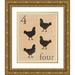 SD Graphics Studio 26x32 Gold Ornate Wood Framed with Double Matting Museum Art Print Titled - Count by Farm Animals IV