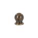 B&P LampÂ® Solid Brass Sphere Style Antique Brass Finial 3/4 Inch Height 1/4-27 Tap