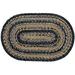 Shale Premium Braided Collection | Primitive Rustic Country Farmhouse Style | Jute/Cotton | 30 Days Free | Accent Rug/Door Mat | Blue Black Tan | 20 X30 Oval