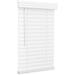 cordless 2 inch faux wood room darkening blind 35 wide x 36 long embossed bright white