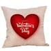 KIHOUT Sale Valentine s Day Linen Pillowcase Printing Sofa Cushion Home Decoration 45 x 45cm