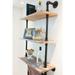 3 Tier Industrial Shelves Vintage Iron DIY Shelving Unit Rustic Wall Mounted Hanging Bookshelf Garage or Kitchen Storage Heavy Duty Floating Black Metal Rack