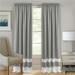 Achim 52 x 63 in. Darcy Rod Pocket Window Curtain Panel Grey & White