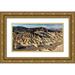 Collins Ann 24x15 Gold Ornate Wood Framed with Double Matting Museum Art Print Titled - USA-California-Death Valley National Park Dry wash in winter at Zabriskie Point