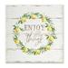 Stupell Industries Distressed Enjoy the Little Things Phrase Lemon Wreath Designed by Jennifer Pugh