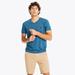 Nautica Men's Heather V-Neck Deck T-Shirt Castaway Aqua, XL