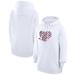 Women's G-III 4Her by Carl Banks White Columbus Blue Jackets Heart Pullover Hoodie