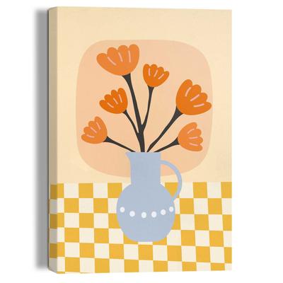 Leinwandbild REINDERS "Bloom Vase", gelb (farbe bild(er): gelb), B:20cm H:30cm T:2,5cm, Leinwand, Bilder Image
