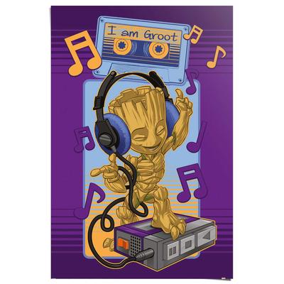 Poster REINDERS "Guardians of the Galaxy - groot cassette", lila (farbe bild(er): lila), B:61cm H:91,5cm T:0,1cm, Papier, Bilder Image
