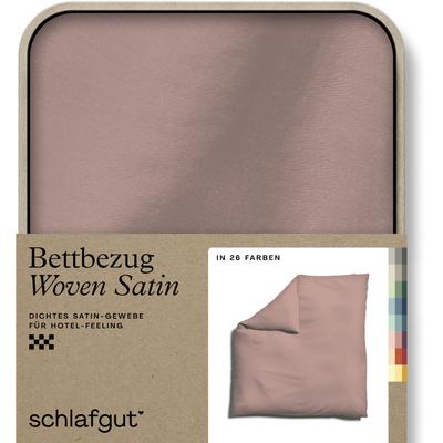 Bettbezug SCHLAFGUT "Woven Satin", lila (lila mid), B:200cm L:200cm, Mako-Satin, Obermaterial: 100% Baumwolle, Bettbezüge, besonders dicht gewebt, Mix & Match: passender Kissenbezug erhältlich Image