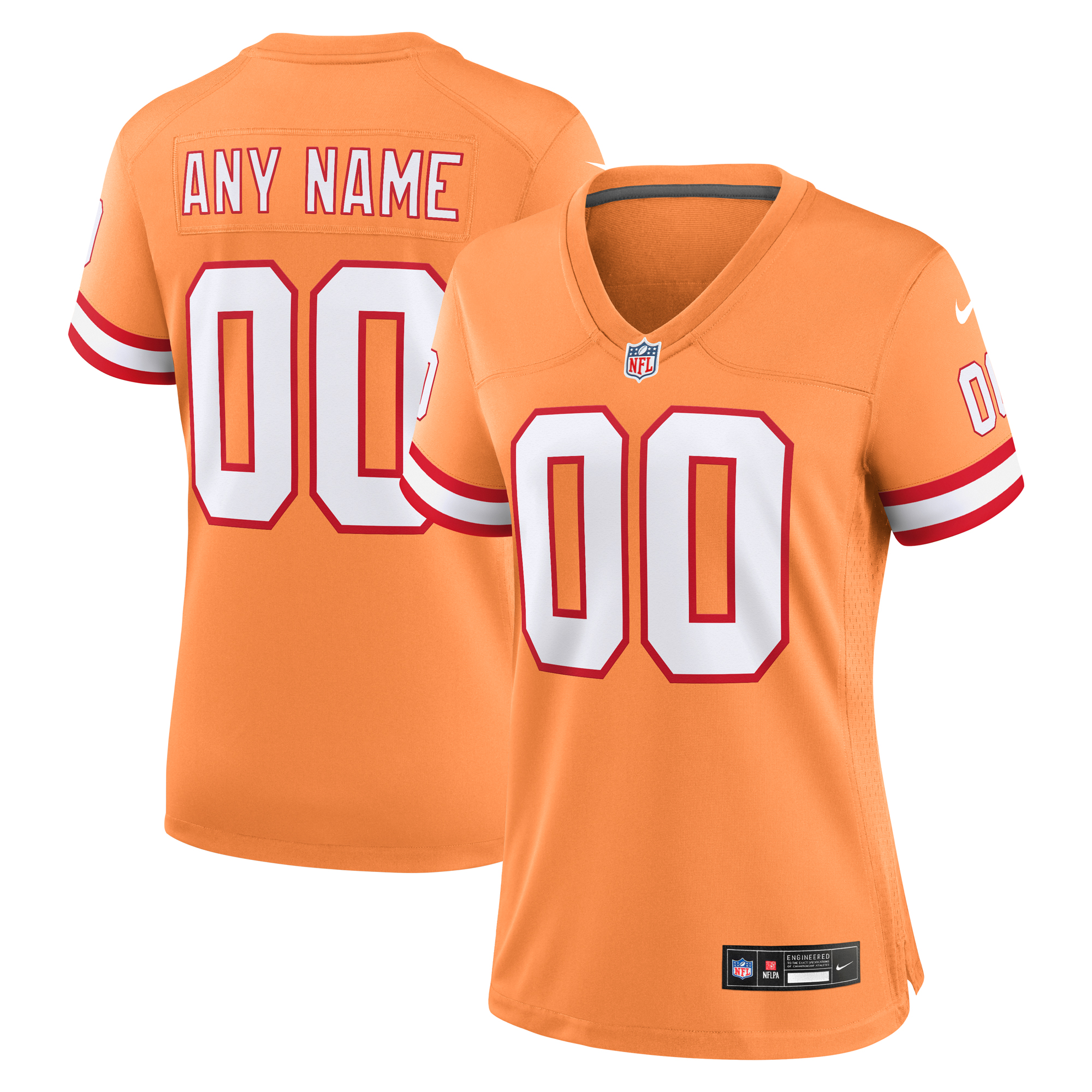 Tampa Bay Buccaneers Nike Secondary Throwback Ausweichtrikot – Personalisiert – Damen Image