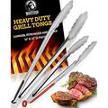 Mountain Grillers 2 Piece Grill Tong Set Steel in Gray | 16 H in | Wayfair B0761W4ZTTUS