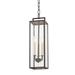 Troy Lighting Beckham Bronze 3 -Bulb 21.25" H Outdoor Pendant Glass/Metal/Steel in Brown/Gray | 21.25 H x 6 W x 6 D in | Wayfair F6387-TBZ