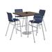 KFI Studios Kool 42" L Square Manufactured Wood Breakroom Table & Chair Set Metal in White | 41 H in | Wayfair T36SQ-B1922SL-38-D354-BR2300-P03