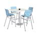 KFI Studios Kool 42" L Square Manufactured Wood Breakroom Table & Chair Set Metal in White | 41 H in | Wayfair T36SQ-B1922SL-38-D354-BR2300-P35