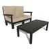 Highwood USA Bespoke Deep Seating Loveseat & Conversation Outdoor Table Cobalt Blue CGE Plastic in Blue/Brown | Wayfair AD-DSLS02-DW-CGE