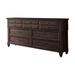 Canora Grey Nerina 8 Drawer 68.35" W Dresser in Weathered Burnished Brown Wood in Brown/Red | 42.75 H x 68.35 W x 20.4 D in | Wayfair