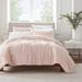 Serta Simply Clean Pleated Comforter Set Polyester/Polyfill/Microfiber in Pink/Yellow | King Comforter + 2 King Shams | Wayfair OZT018BENBLS