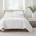 Serta Simply Clean Pleated Comforter Set Polyester/Polyfill/Microfiber in White | Twin XL Comforter + 1 Standard Sham | Wayfair OZT018CEQWHT