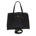 Coach Charlie Carryall Hand Bag Leather 2way Black Auth cl493