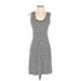 Calvin Klein Casual Dress - A-Line: White Zebra Print Dresses - Women's Size 4