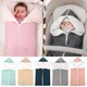 Winter Baby Sleeping Bags Knitted Plush Lining Blanket for Newborn Stroller Thicken Warm